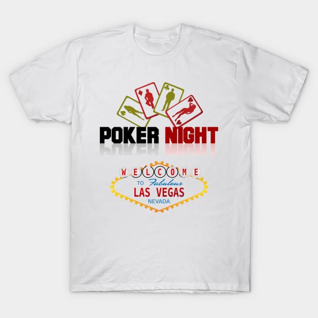 Poker In Las Vegas T-Shirt by Aspectartworks